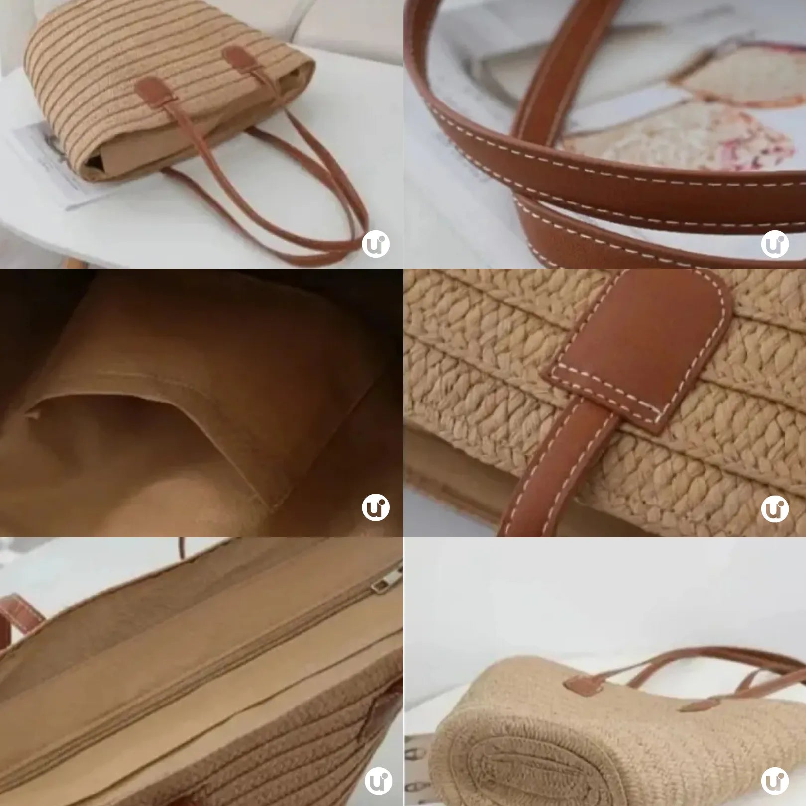 Bolsa de Praia com Zíper e Forro Interno – Espaçosa e Elegante