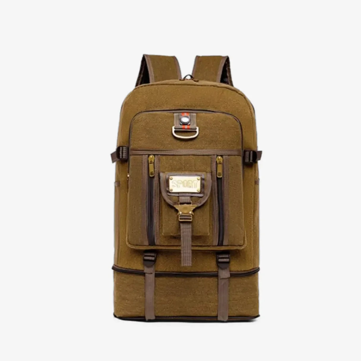 Mochila Masculina 50 L de Lona Premium – Expansível, Resistente à Água e Confortável - uniescolhas