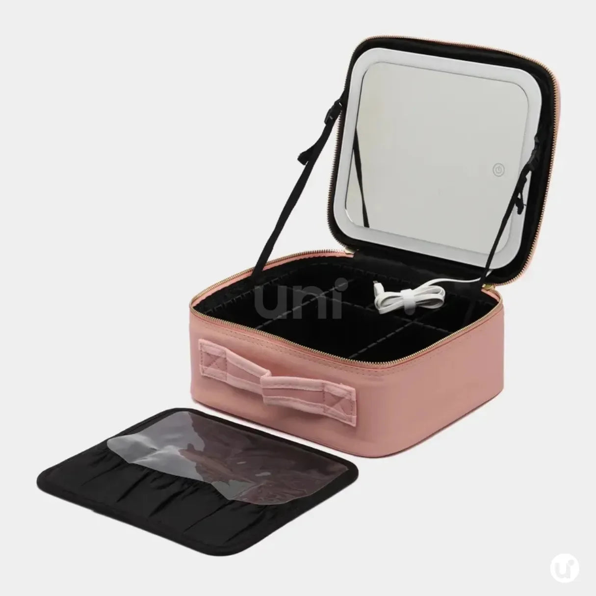 Camarim Portátil de Maquiagens 2.0 Com Espelho LedBag™ - uniescolhas