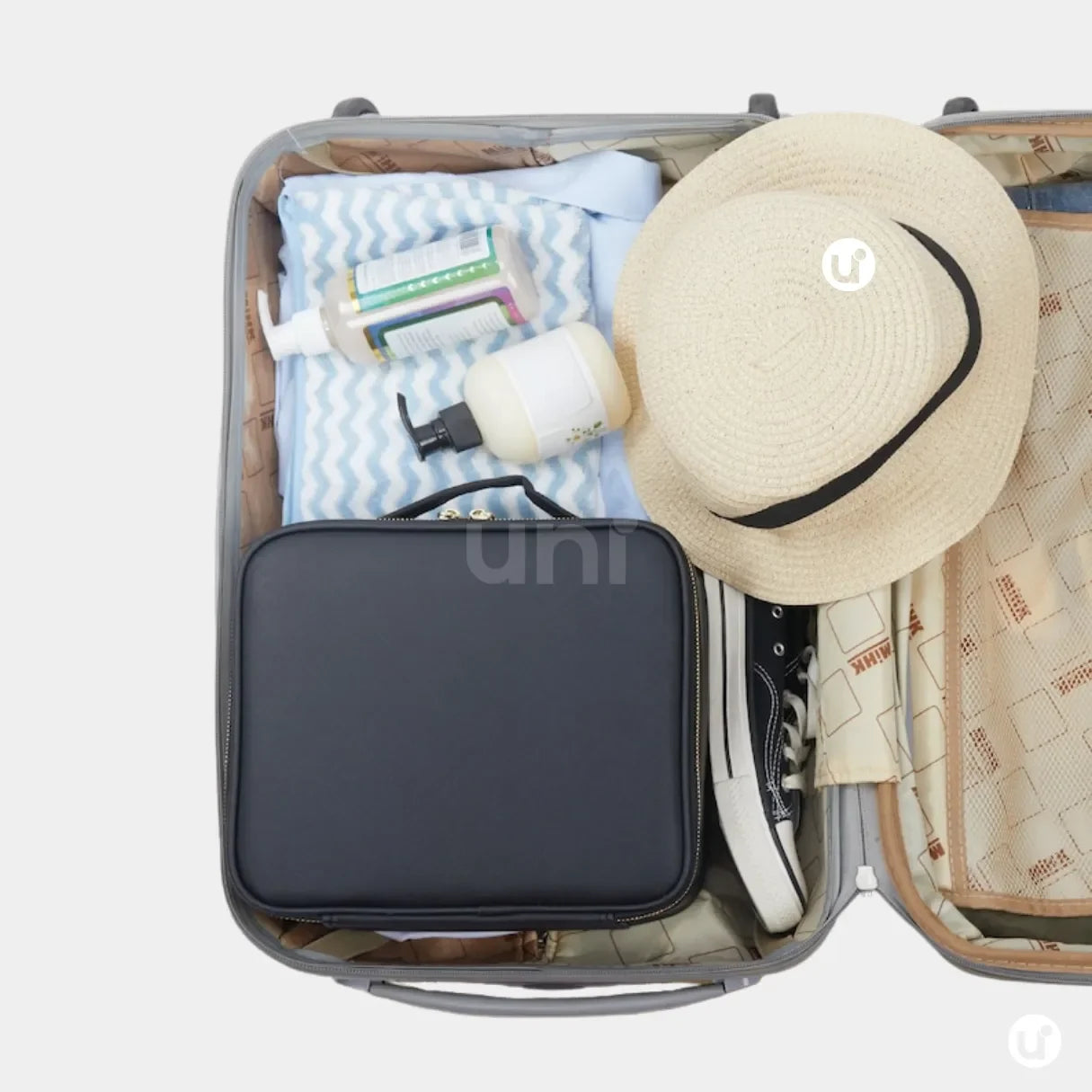 Camarim Portátil de Maquiagens 2.0 Com Espelho LedBag™ - uniescolhas