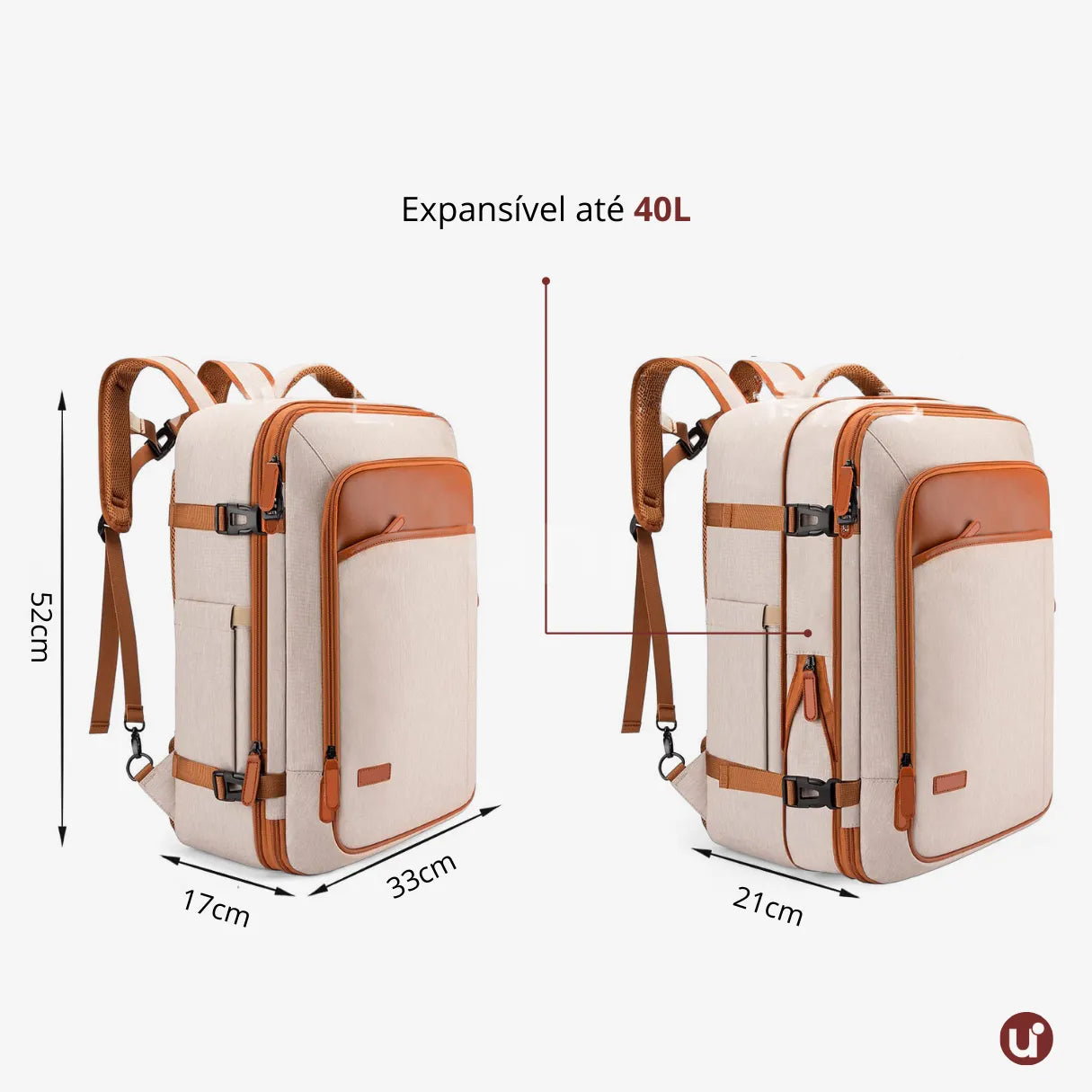 Mochila 40L 4 em 1 + 3 Necessaires GRÁTIS! NovaTech™