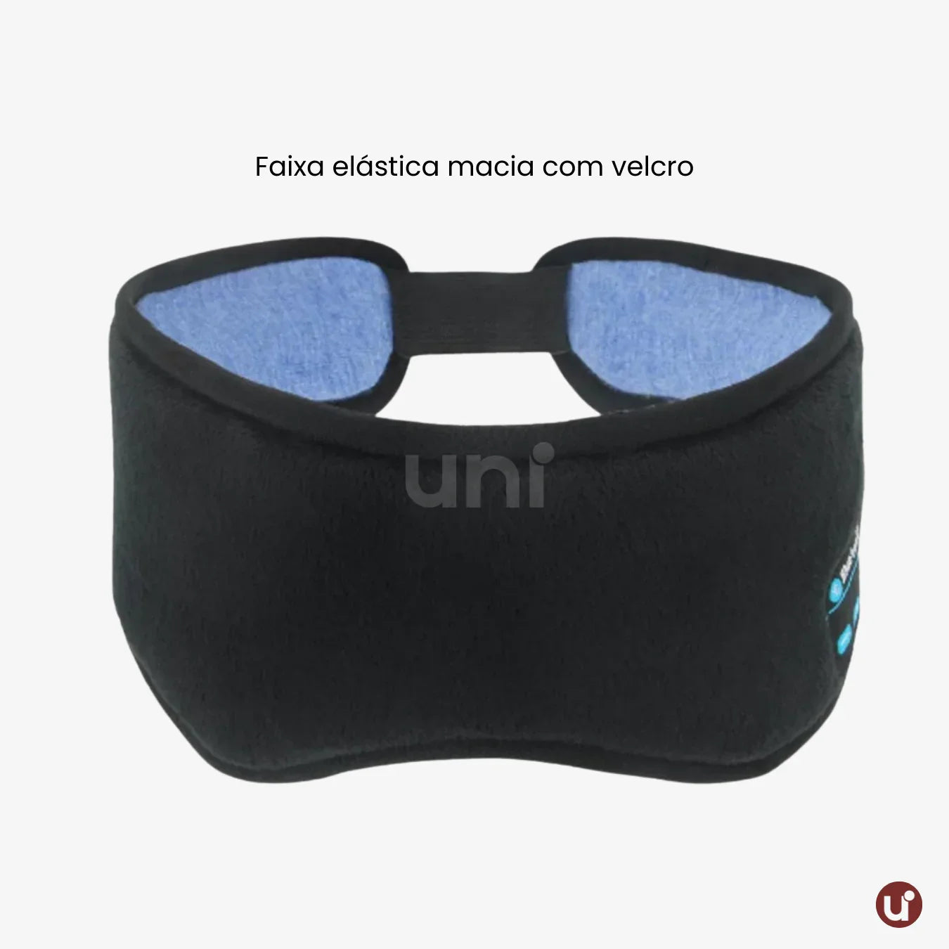Máscara de Dormir Bluetooth Blackout UniEscolhas – Conforto Ajustável e Lavável - uniescolhas
