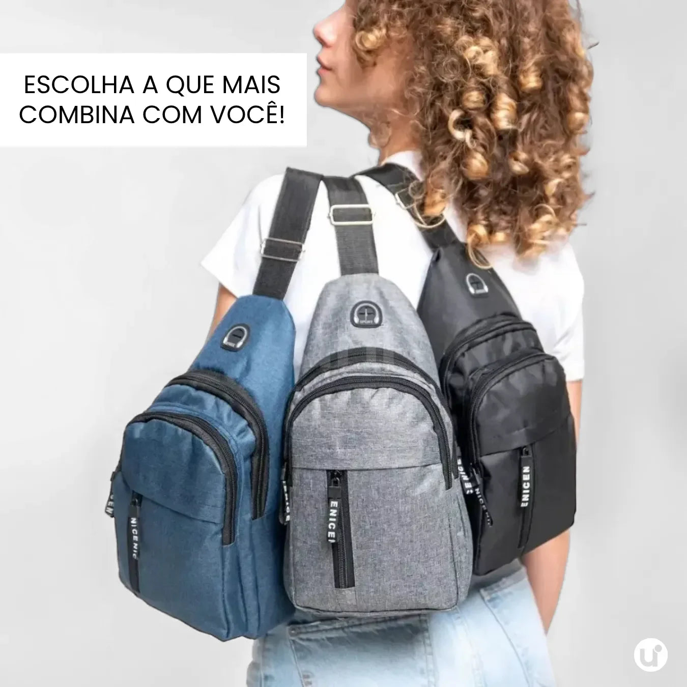 Mochila Transversal Multifuncional Resistente e Impermeável CrossMove™ - uniescolhas