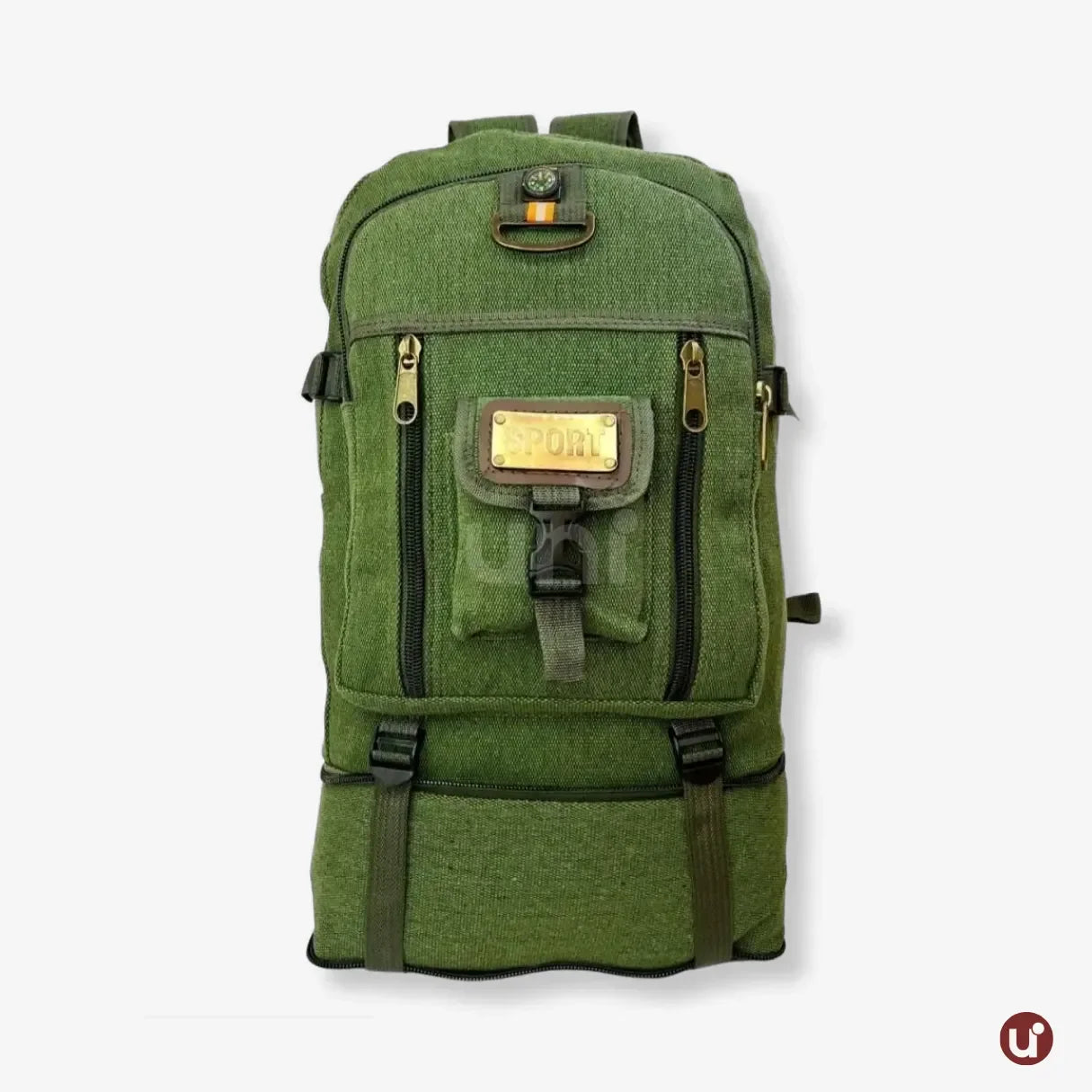 Mochila Masculina 50 L de Lona Premium – Expansível, Resistente à Água e Confortável - uniescolhas