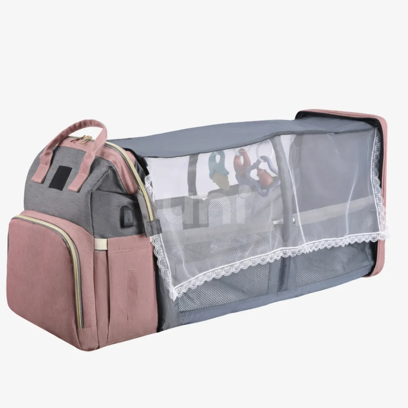 Bolsa/Mochila Maternidade de Fraldas USB BabyBoo™ - uniescolhas