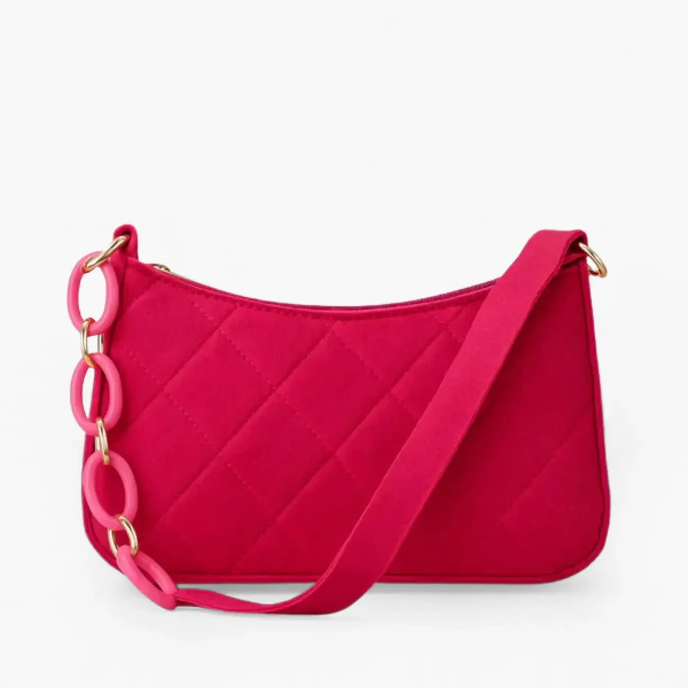 Bolsa de Ombro Hobo Estilo Minimalista com Alças de Cadeia Lovito™