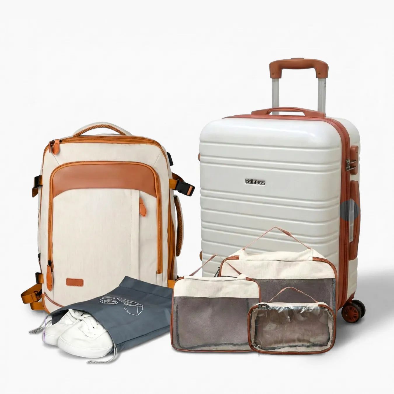 Kit de Viagem Completo NovaTech™ - Mala de Bordo e Mochila