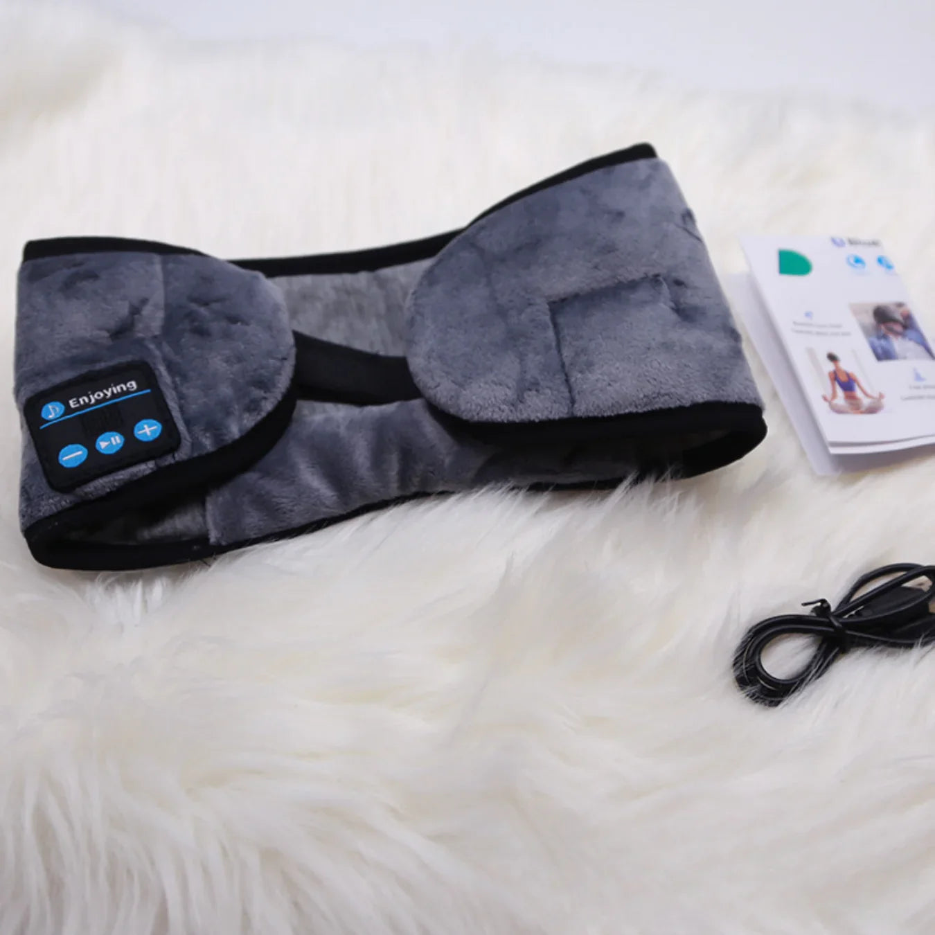 Máscara de Dormir Bluetooth Blackout UniEscolhas – Conforto Ajustável e Lavável - uniescolhas