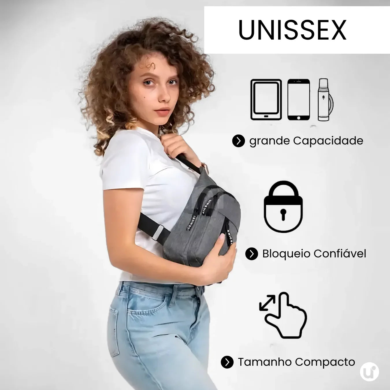 Mochila Transversal Multifuncional Resistente e Impermeável CrossMove™ - uniescolhas