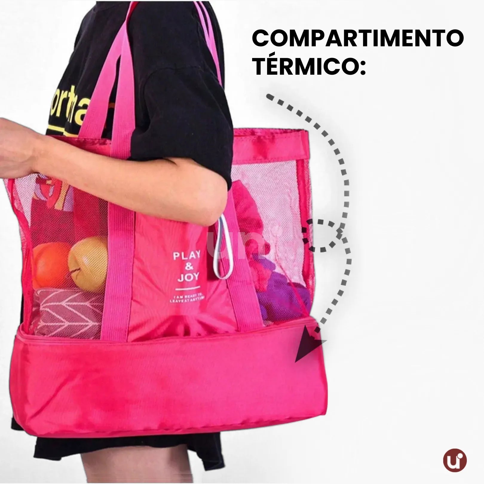 Bolsa de Praia Térmica 2 em 1 com Cooler Integrado - Uni Summer