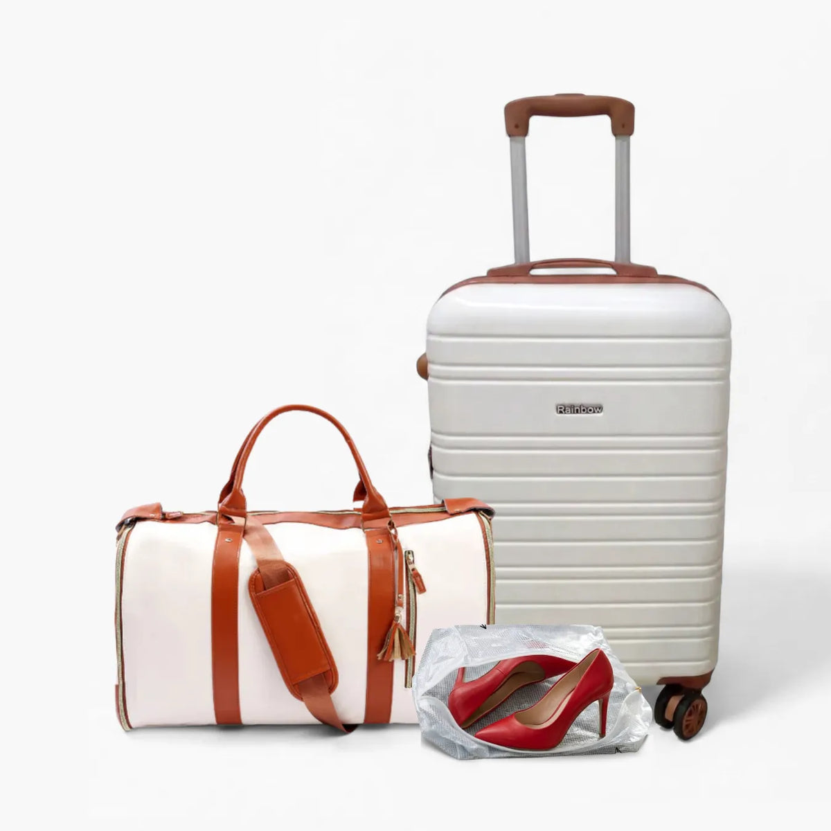 Kit Mala de Bordo e Bolsa de Viagem JetSetFemme™ + Novatech®