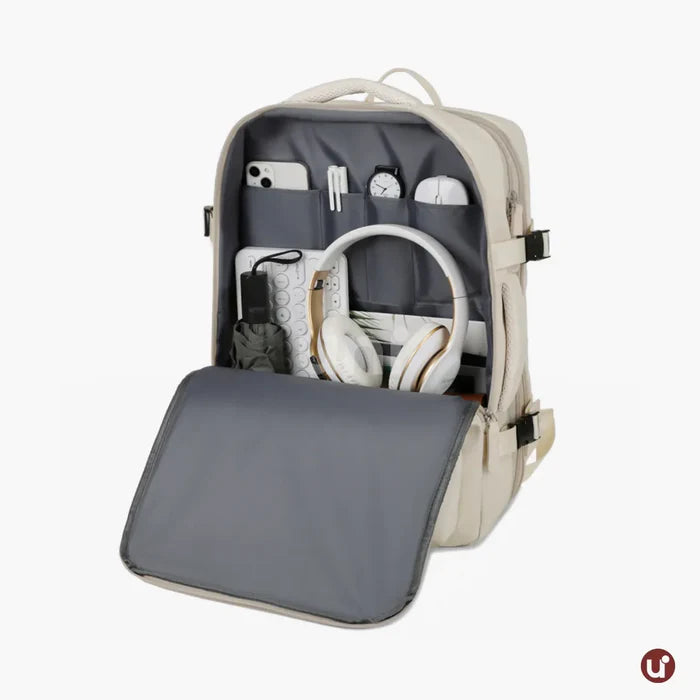 Kit Mala de Bordo 10kg + Mochila Expansível + 8 Organizadores (Padrão ANAC)