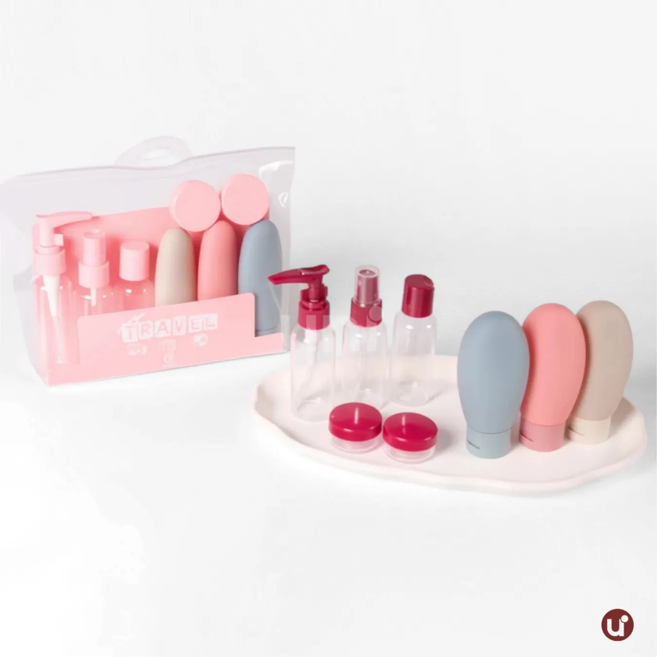 Kit de Frascos para Viagem em Silicone Antivazamento – 5 a 8 Peças