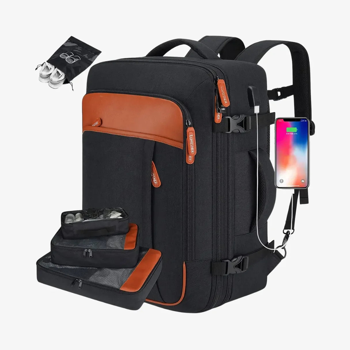 Mochila 40L 4 em 1 + 3 Necessaires GRÁTIS! NovaTech™ - uniescolhas