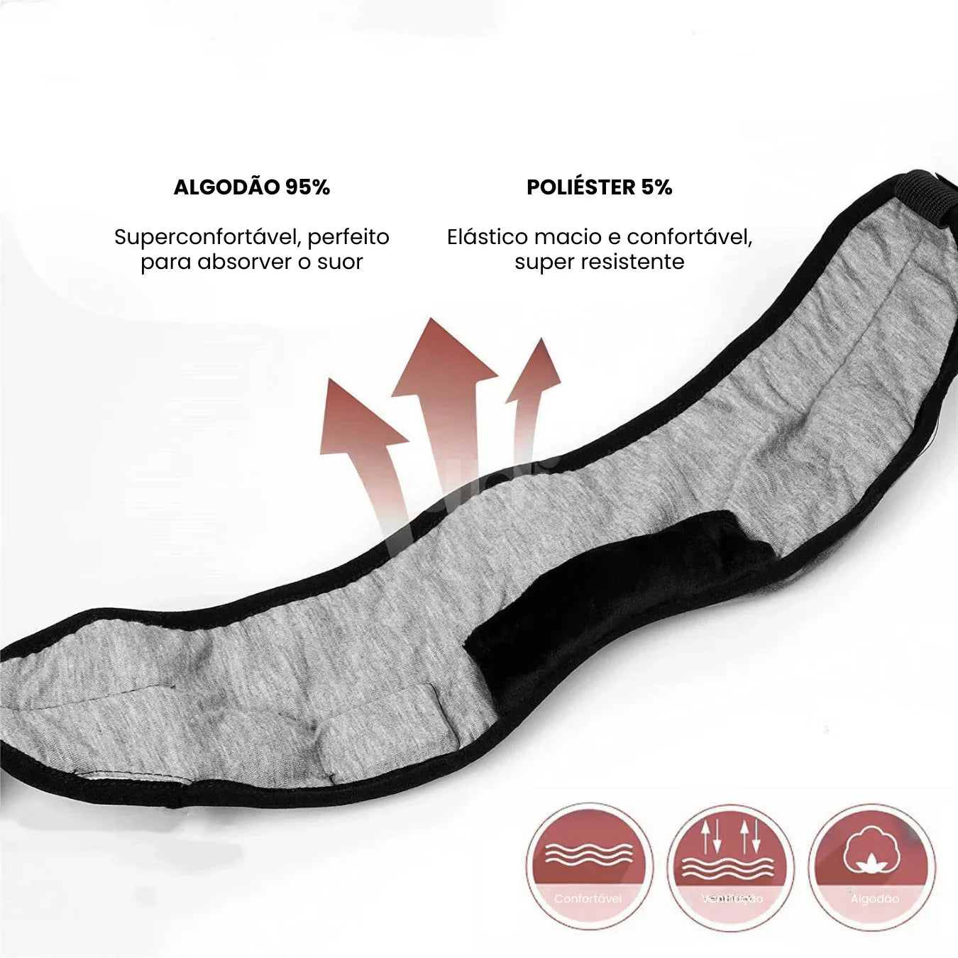 Máscara de Dormir Bluetooth Blackout UniEscolhas – Conforto Ajustável e Lavável - uniescolhas