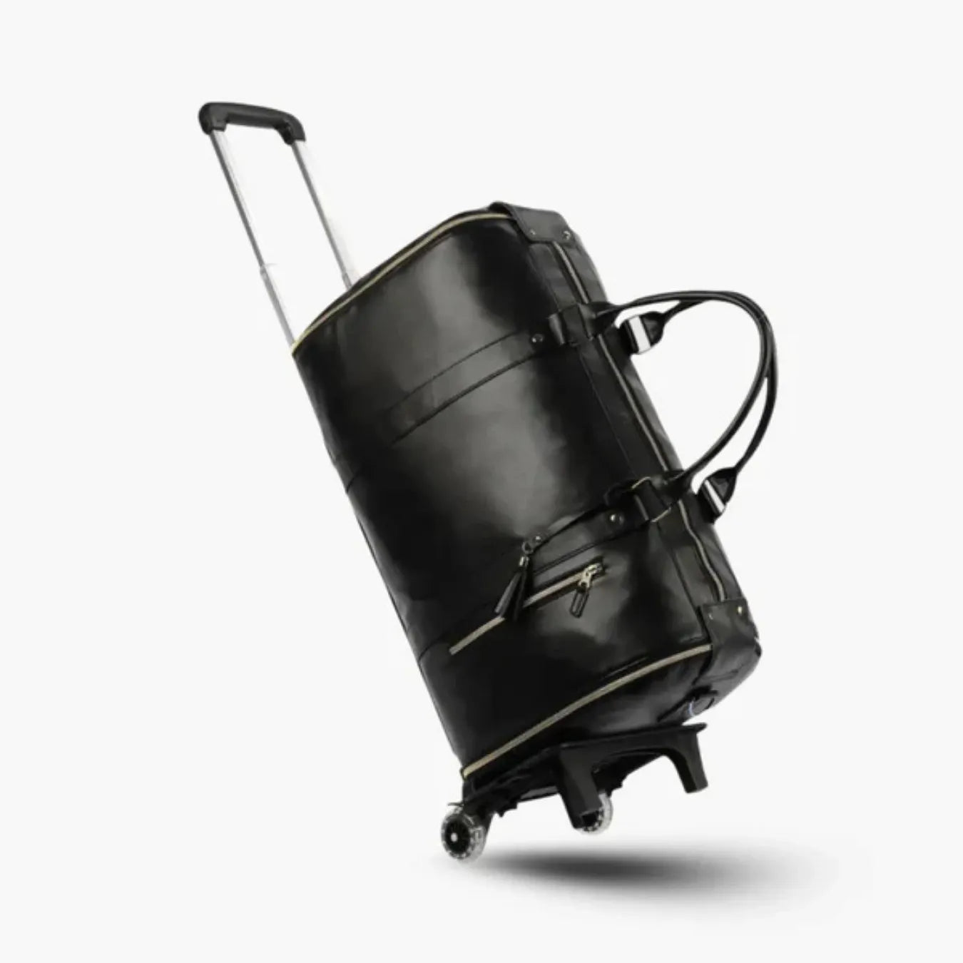 Mala de Mão Preta Espaçosa Dobrável 60L Roller JetSetFemme™