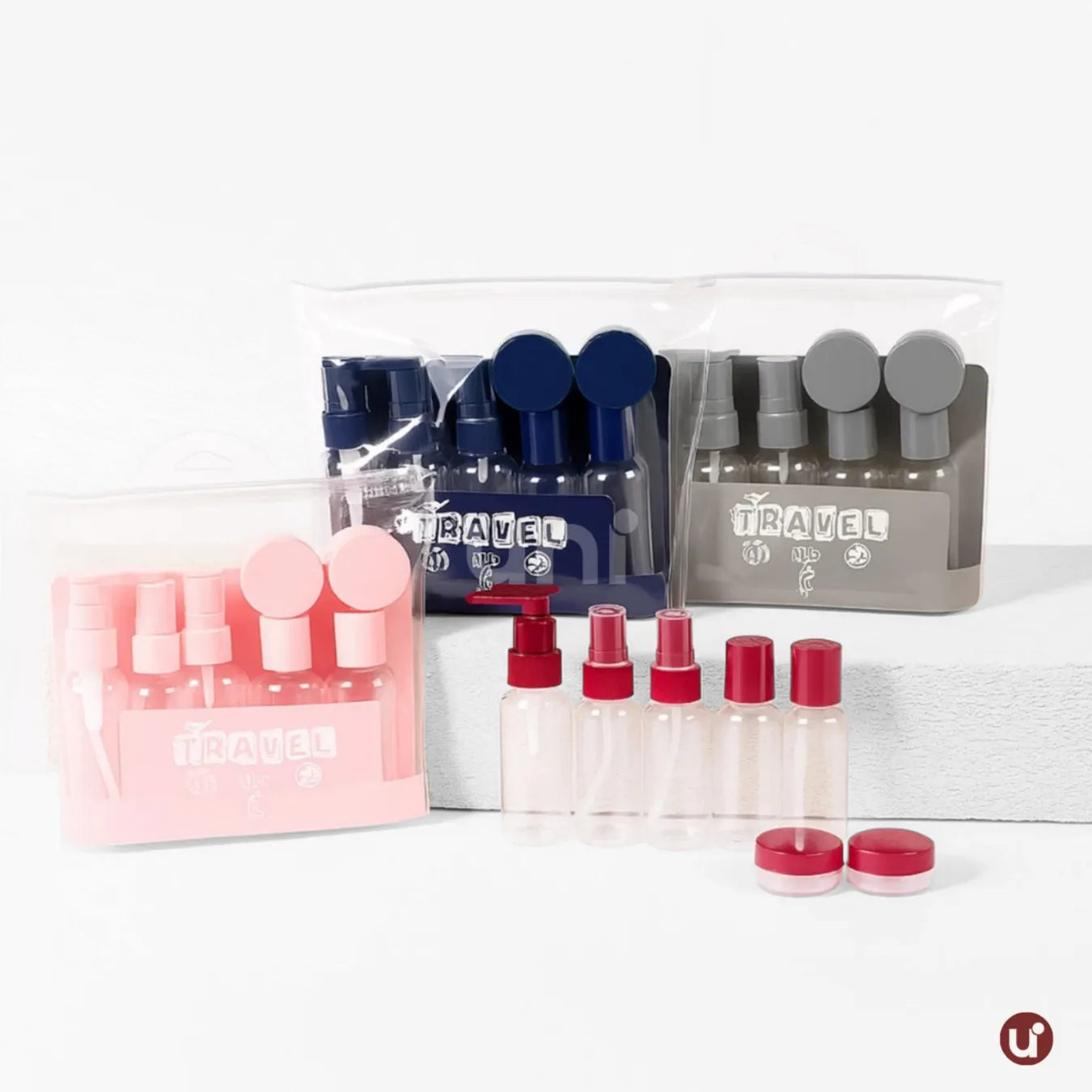 Kit de Frascos para Viagem em Silicone Antivazamento – 5 a 8 Peças