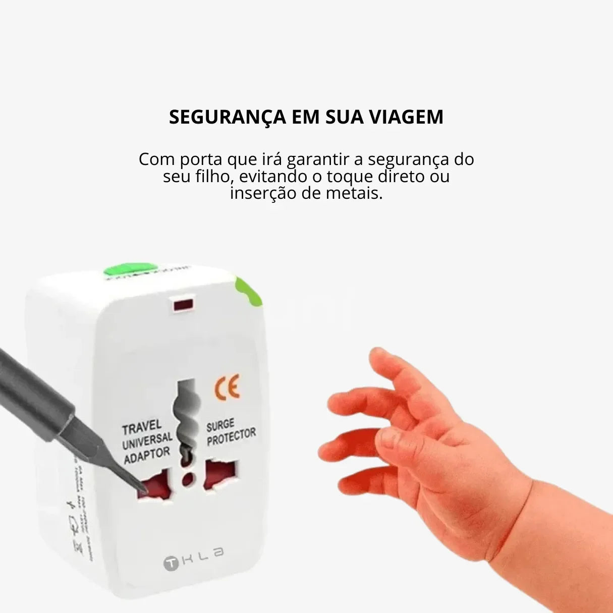 Adaptador Internacional Universal com Proteção Contra Surto, Bivolt e LED - uniescolhas