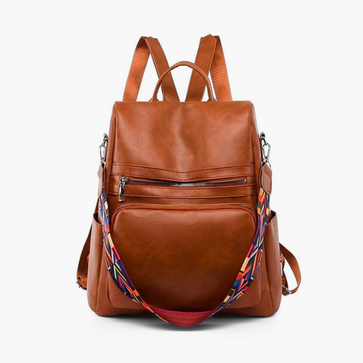 Mochila Feminina Antifurto Impermeável em Couro - Shiny Diary