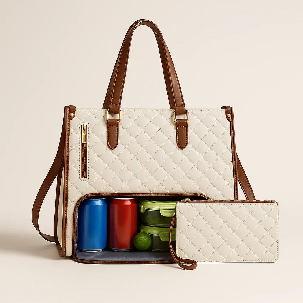 Bolsa Tote Térmica para Laptop 15.6" 3 em 1 Feminina WorkChic™ - uniescolhas