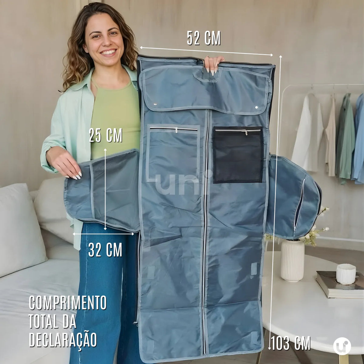 Bolsa de Viagem Dobrável e Conversível 4 em 1 Antirrugas 45L Parisian™ 2025