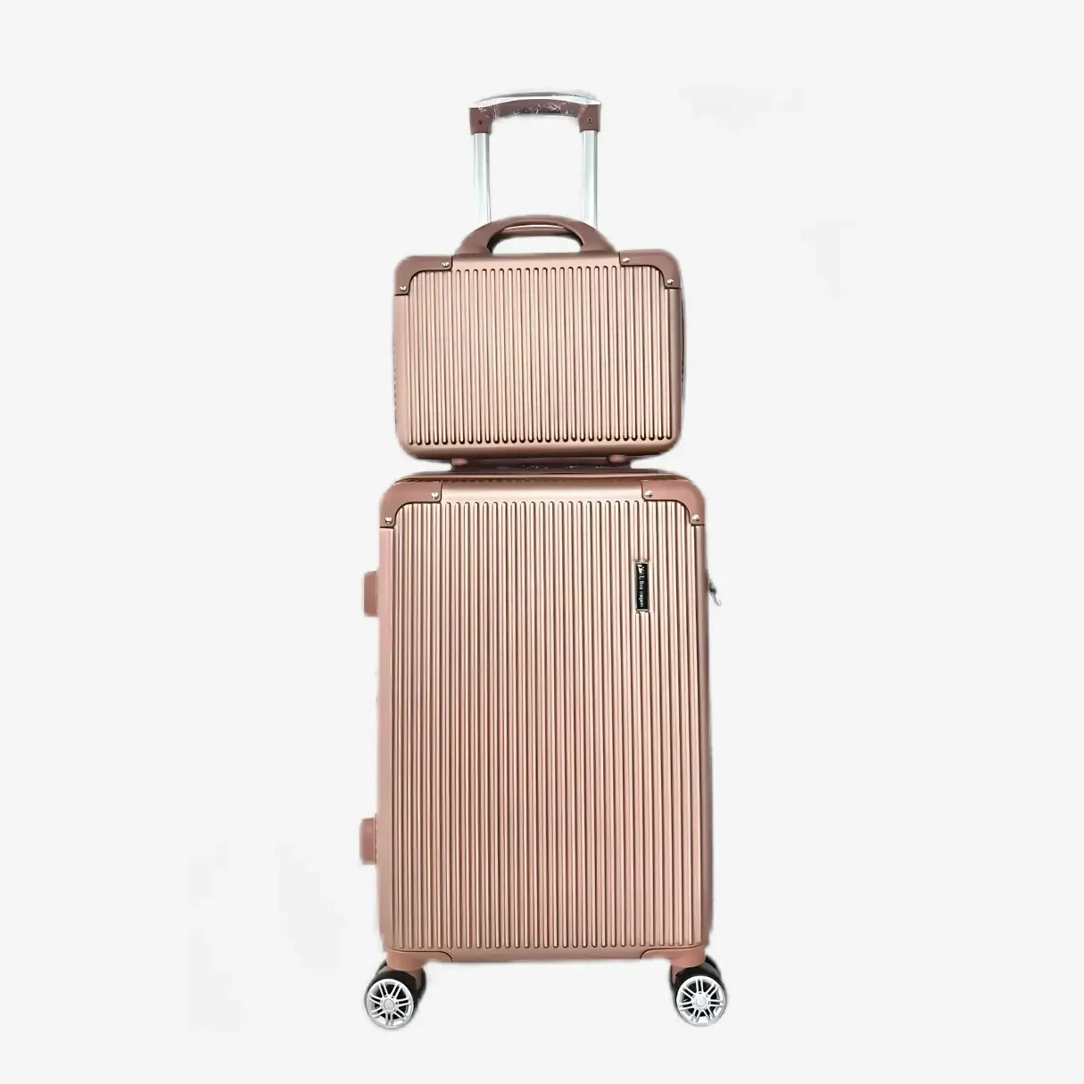 Kit Bordo 2 em 1 Mala de Viagem 10KG Roda Gira 360 Grau Fibra + Frasqueira - uniescolhas