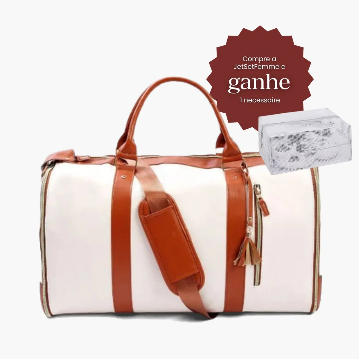 Mala de Mão Espaçosa Dobrável 60L Roller JetSetFemme™ - uniescolhas