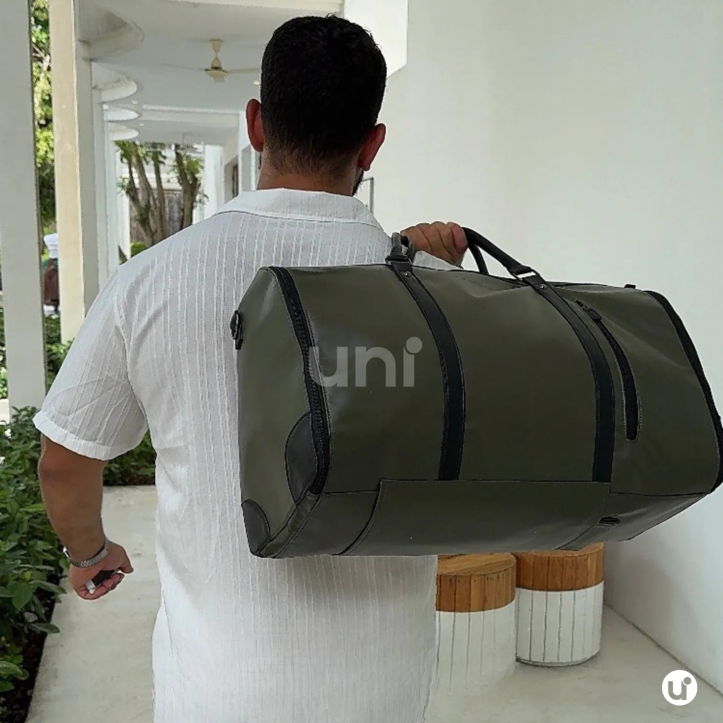 Mala de Mão Verde Espaçosa Dobrável 60L Roller JetSetFemme™