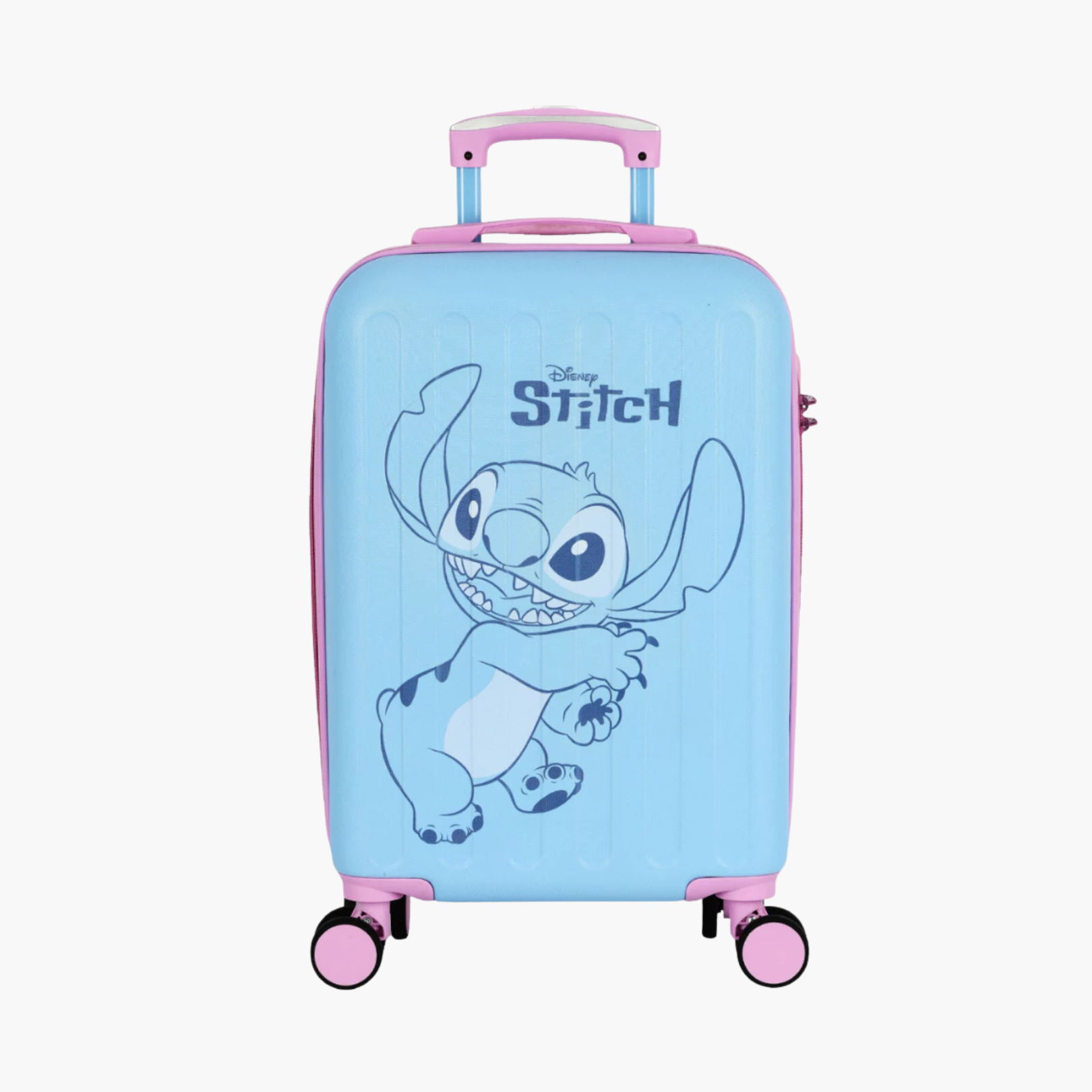 Mala de Bordo Infantil Stitch Luxcel ABS 19” Dupla Face, Rodas 360 e Cadeado