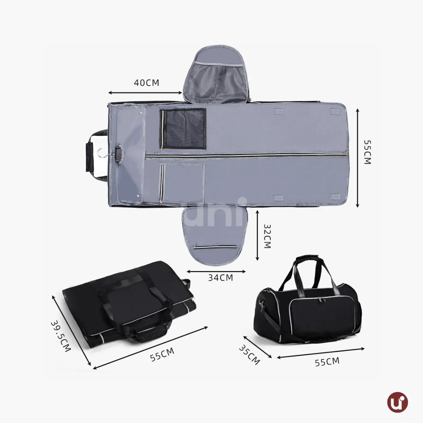 Bolsa Conversível 4 em 1 60L Parisian Weekender™ - uniescolhas