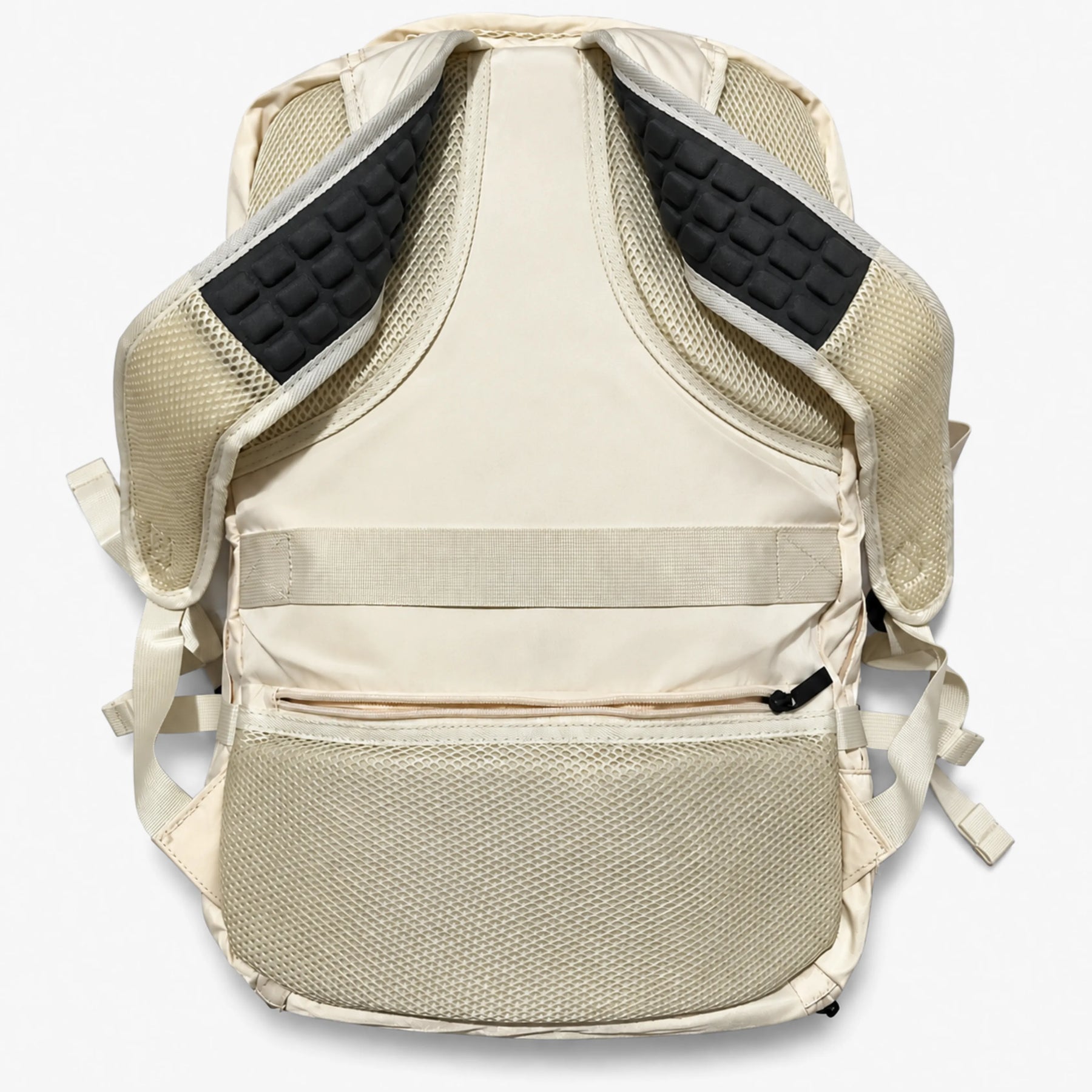 Mochila de Viagem NovaTech 2.0 Creme — 40L Expansível, USB, Antifurto e Notebook 17,3"