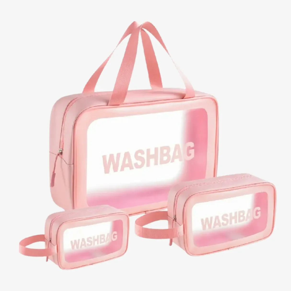 Kit 3 Bolsas Transparentes WashBags™ - uniescolhas