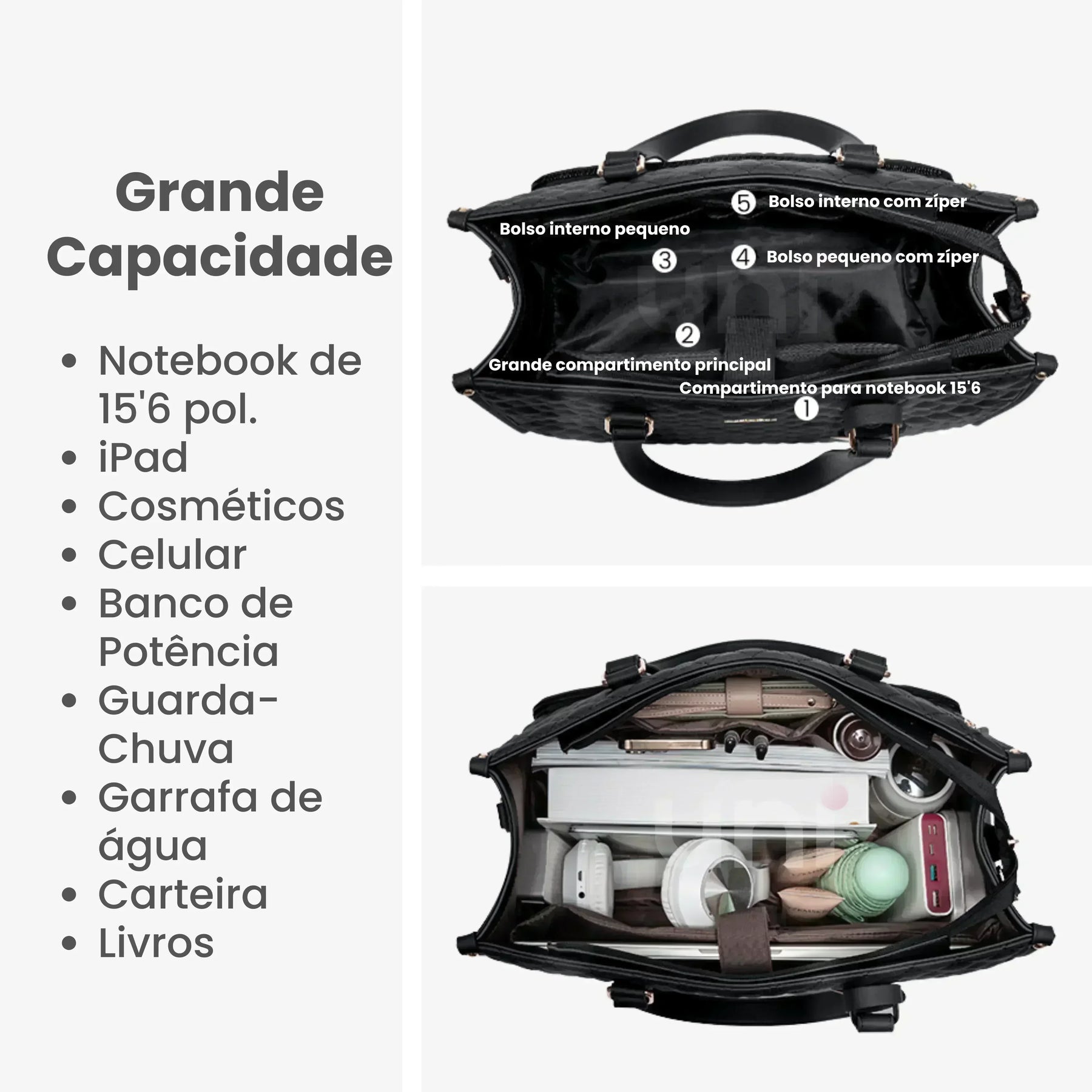 Bolsa Tote Feminina 3 em 1 para Notebook e Térmica - WorkChic™