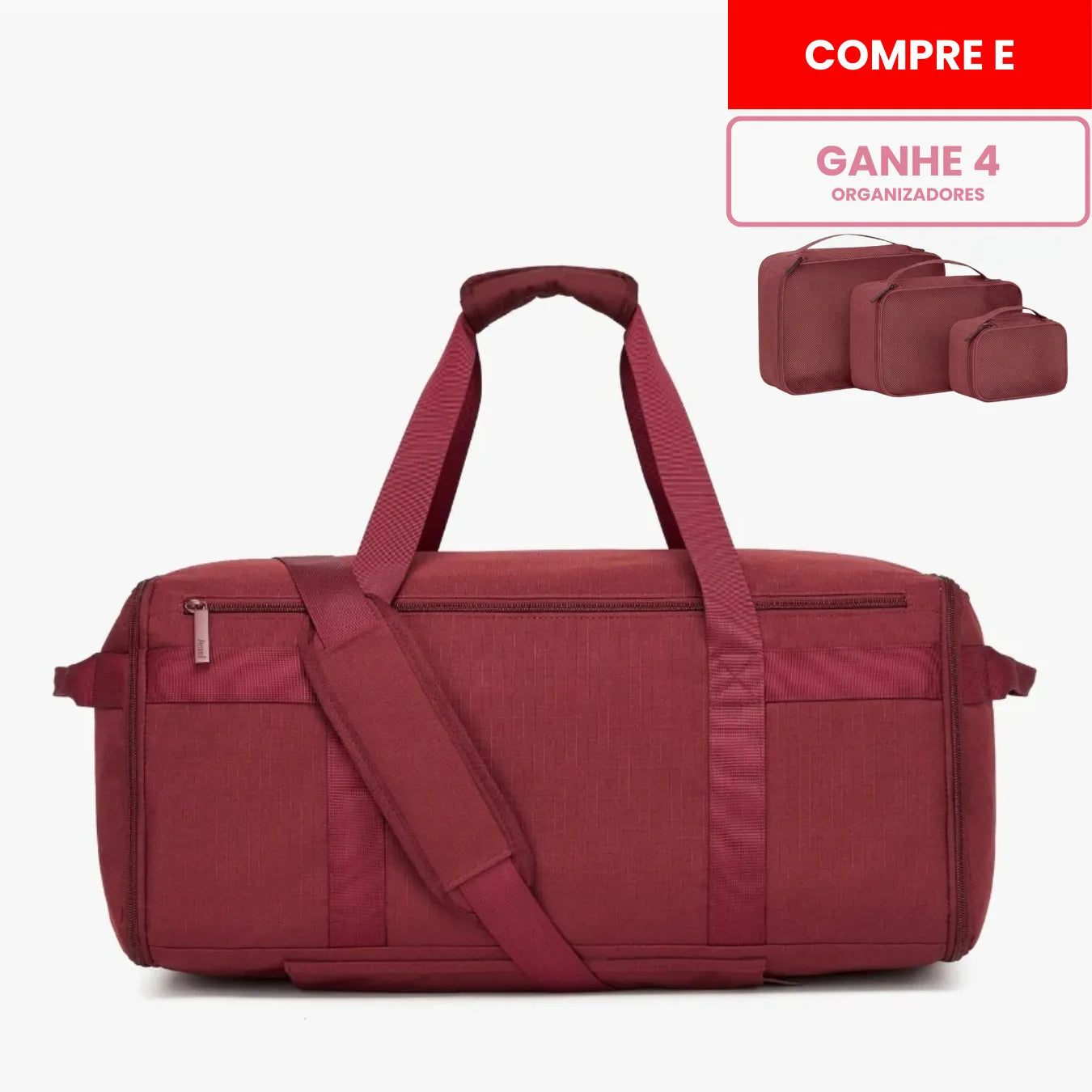 MegaBag 2.0 – Mala de Mão Dobrável 60L Anti-Amassamento com Rodinhas Removíveis