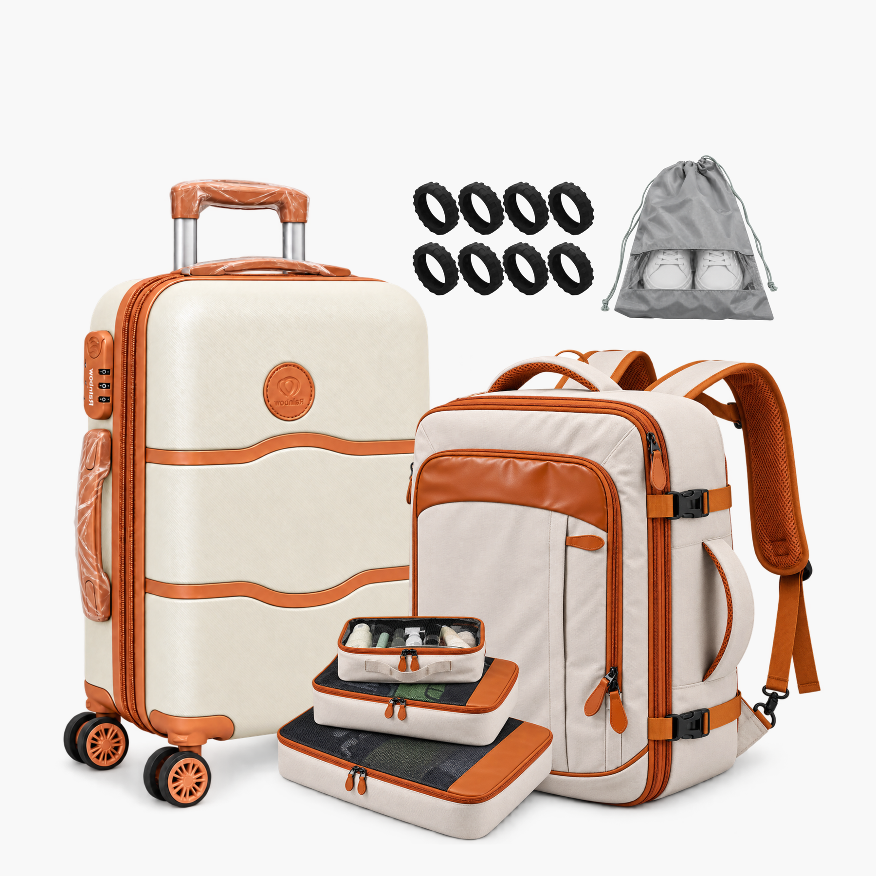 Kit de viagem NovaTech: mala de bordo e mochila, disponível em 3 cores — Uni Escolhas