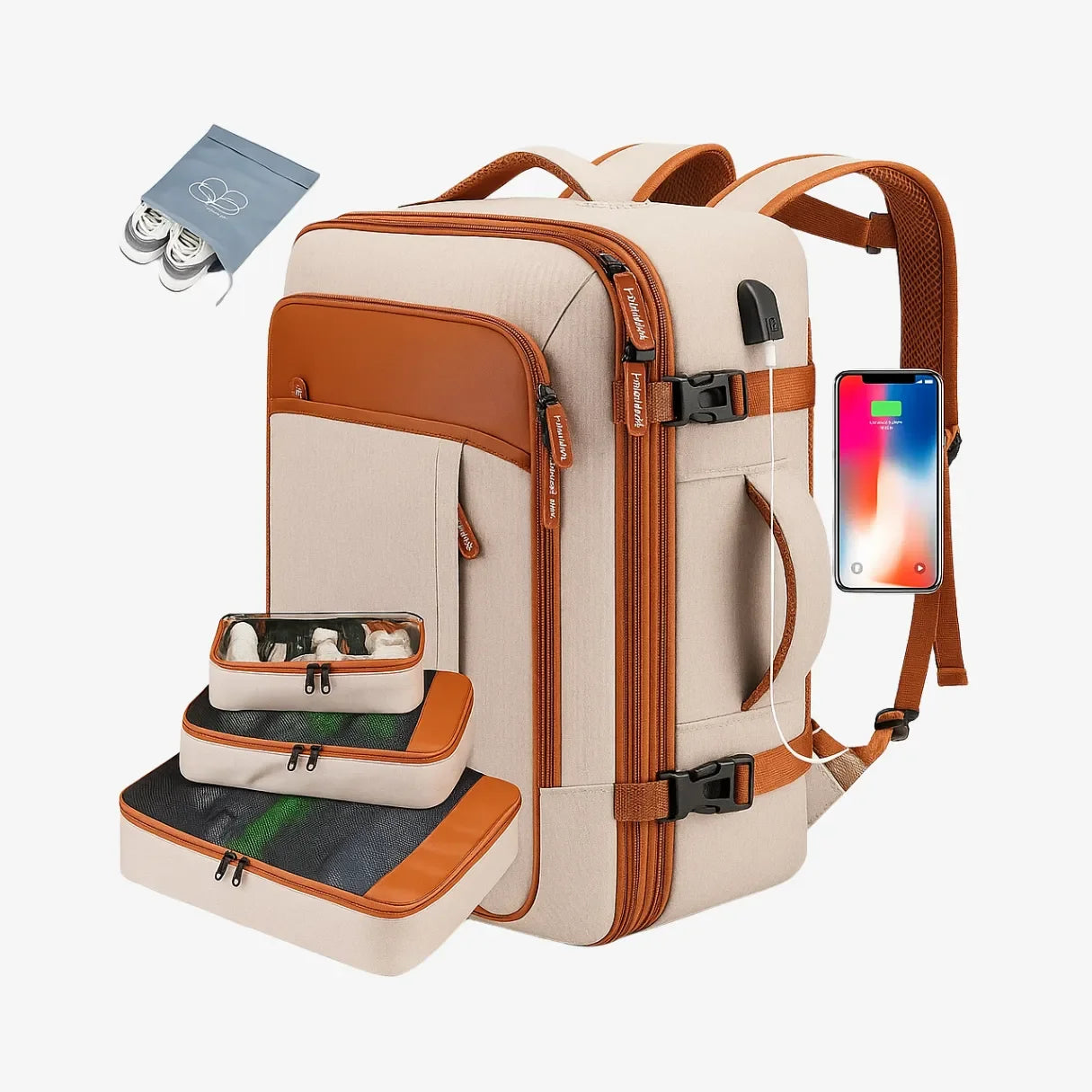 Mochila 40L 4 em 1 + 3 Necessaires GRÁTIS! NovaTech™ - uniescolhas