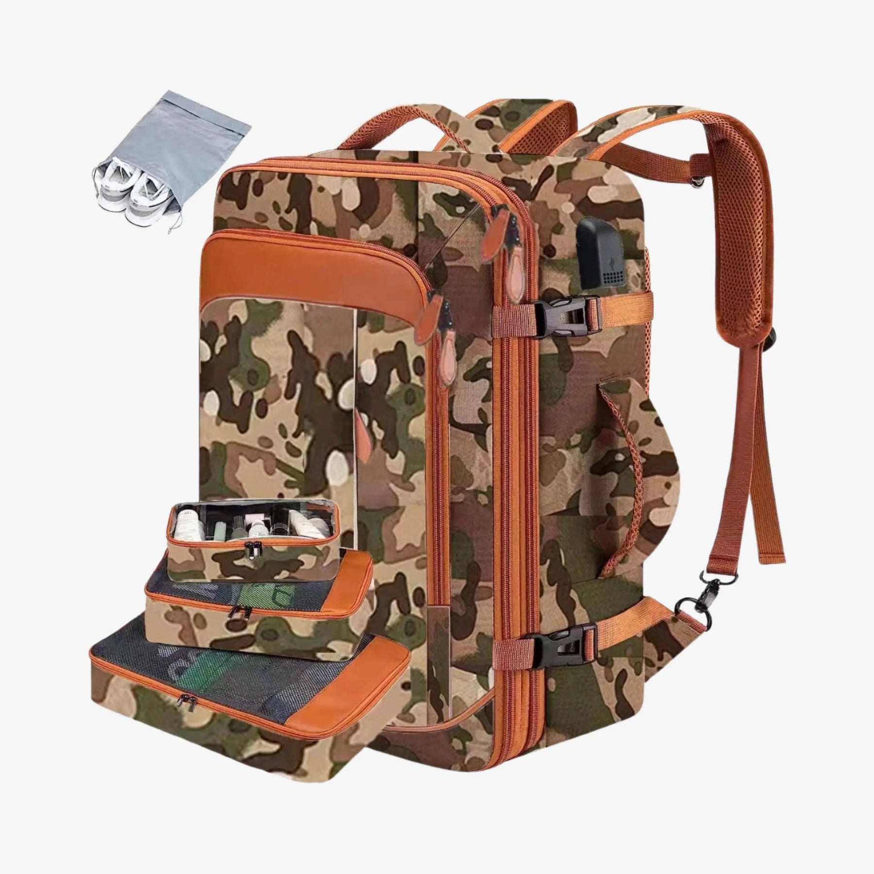 Mochila 40L 4 em 1 + 3 Necessaires GRÁTIS! NovaTech™ - uniescolhas