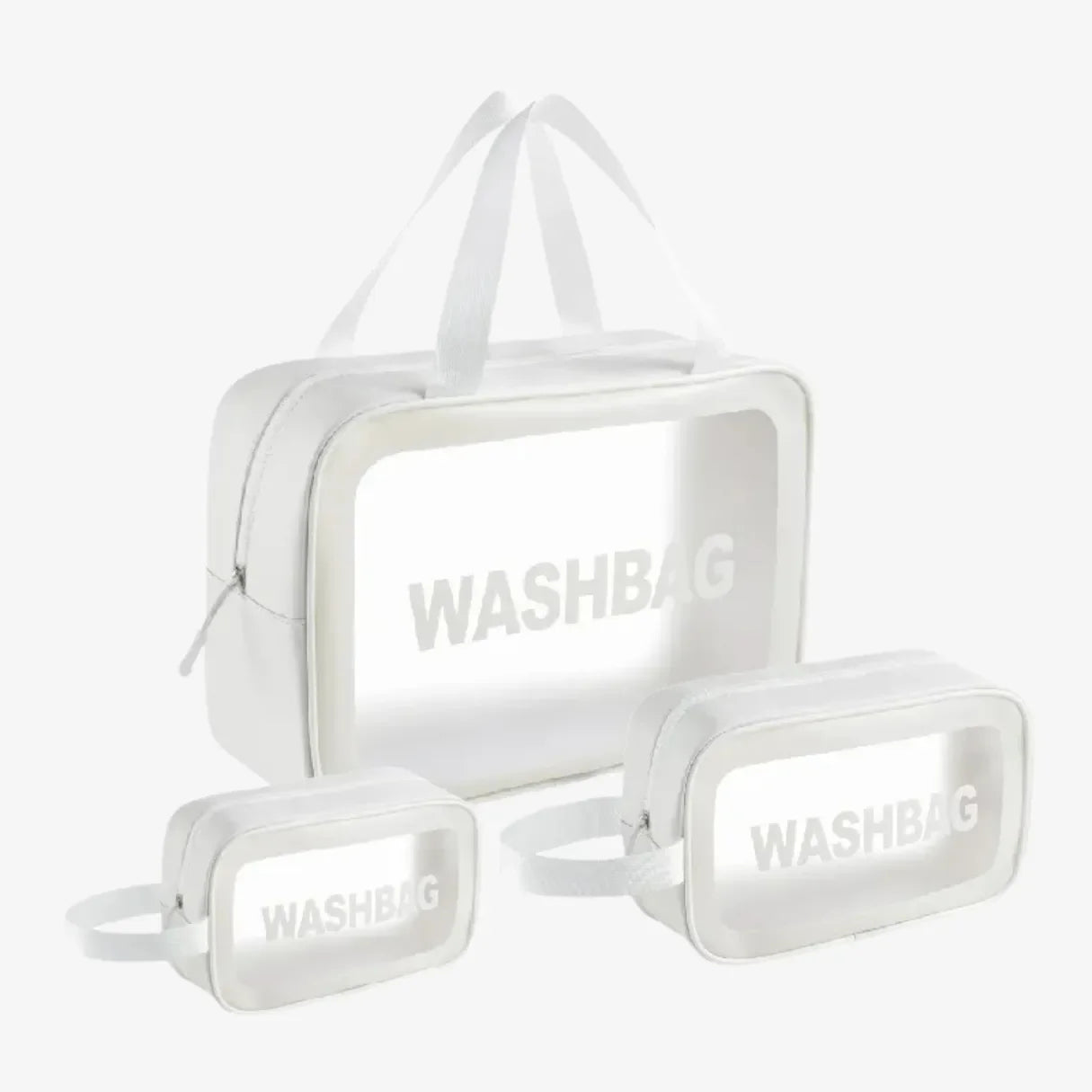 Kit 3 Bolsas Transparentes WashBags™ - uniescolhas