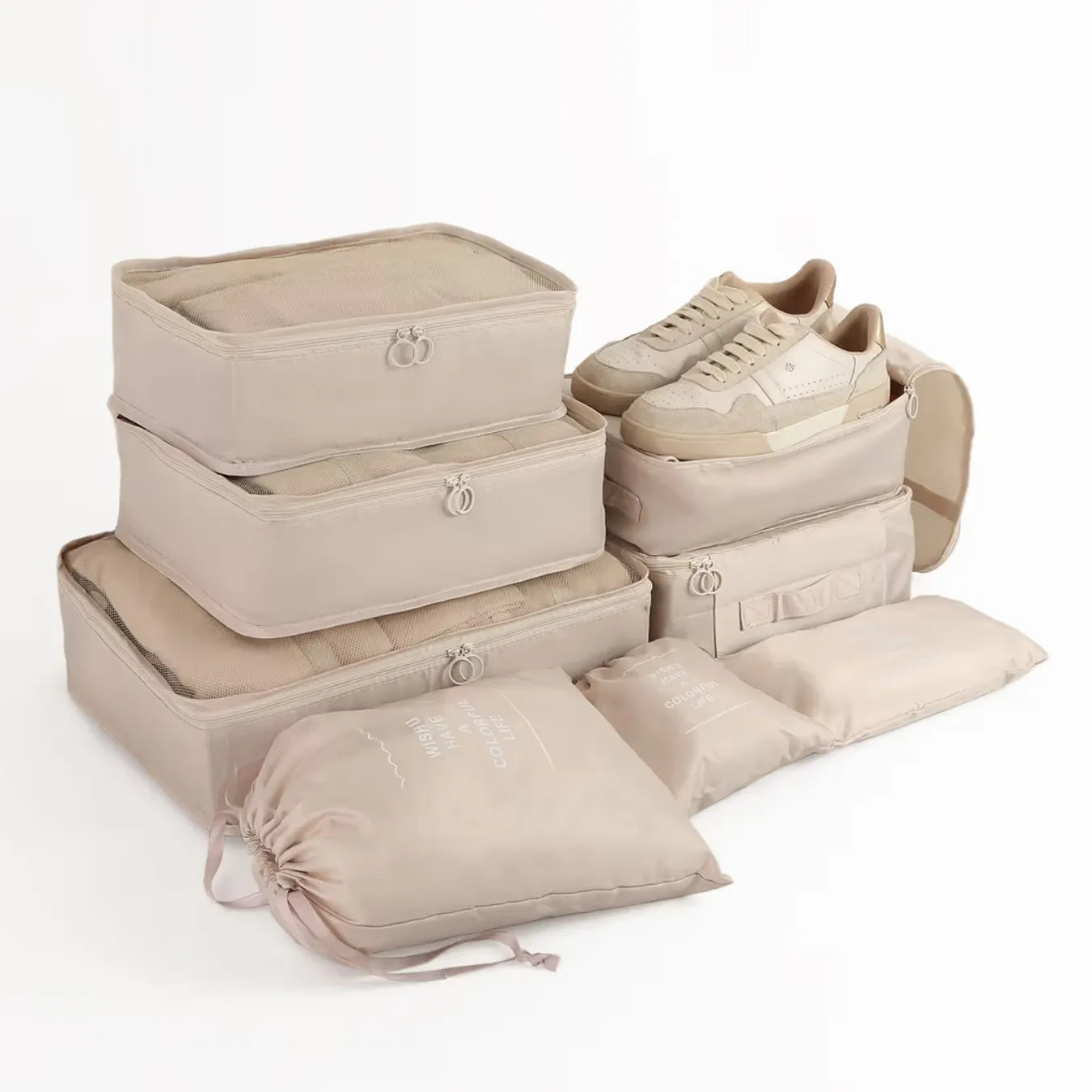 Conjunto Bolsas Organizadoras x8 Peças Impermeáveis VibePack™
