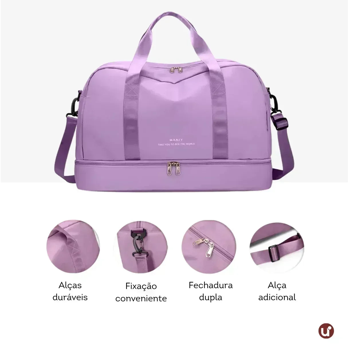Bolsa de Viagem de Mão Impermeável com Porta-Sapatos - FlexiCarry™