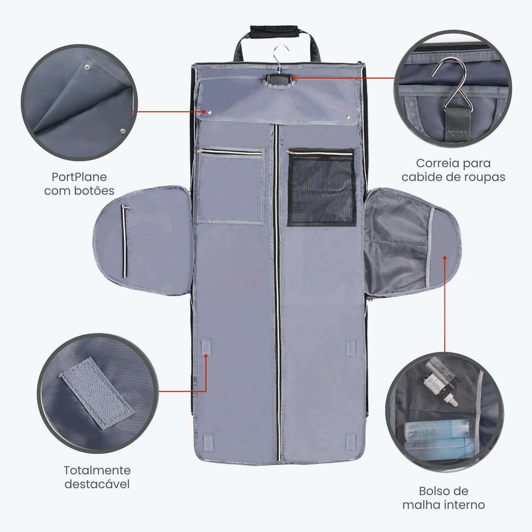 Bolsa Conversível 4 em 1 60L Parisian Weekender™ - uniescolhas