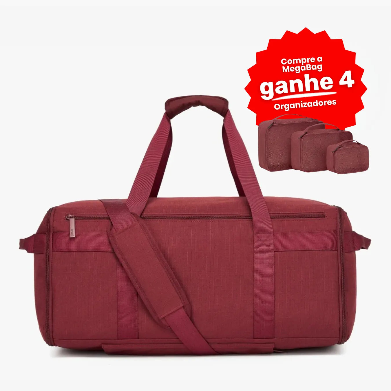 MegaBag 2.0 – Mala de Mão Dobrável 60L Anti-Amassamento com Rodinhas Removíveis