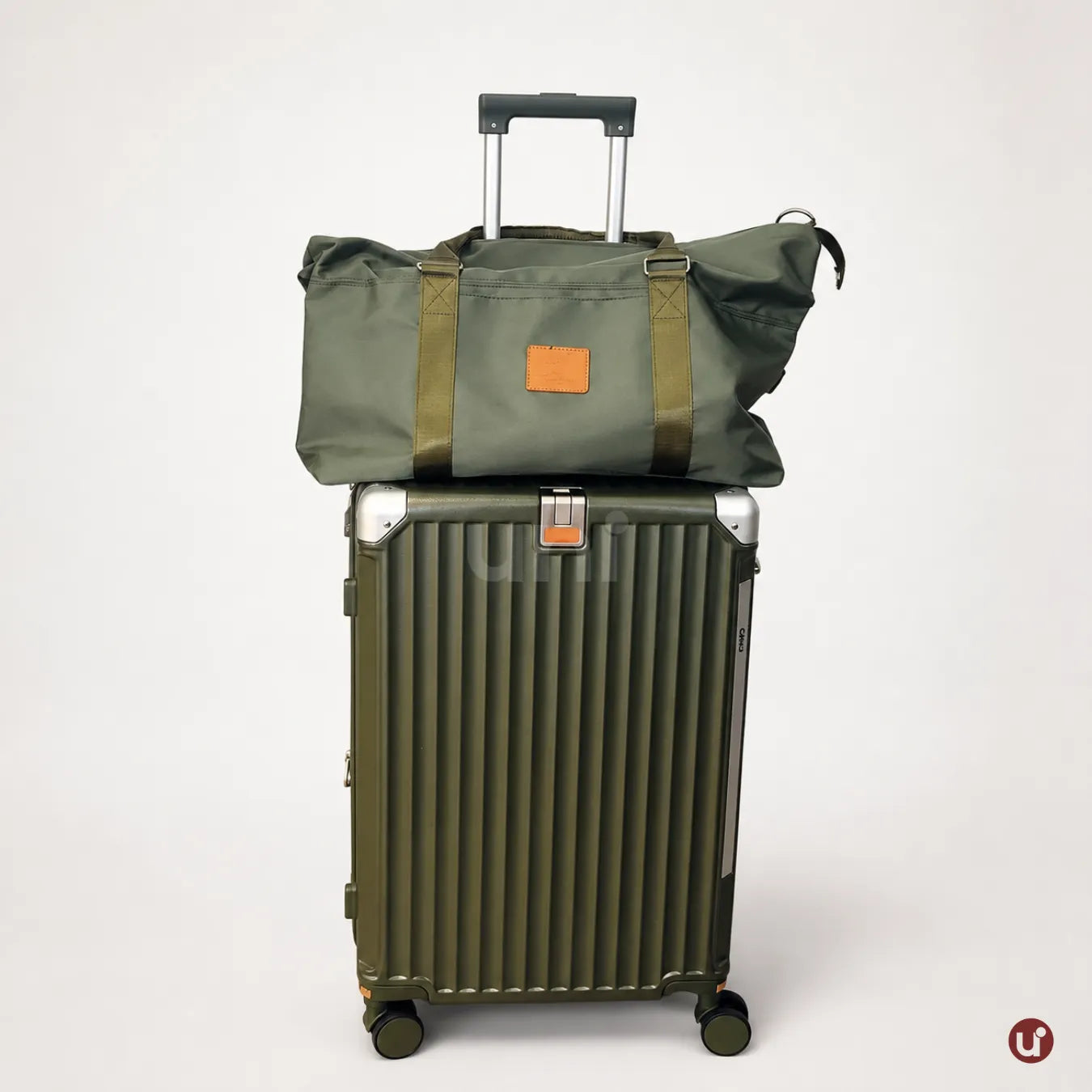 Kit Mala de Viagem Verde Oliva 20"/24" + Bolsa e Necessaire