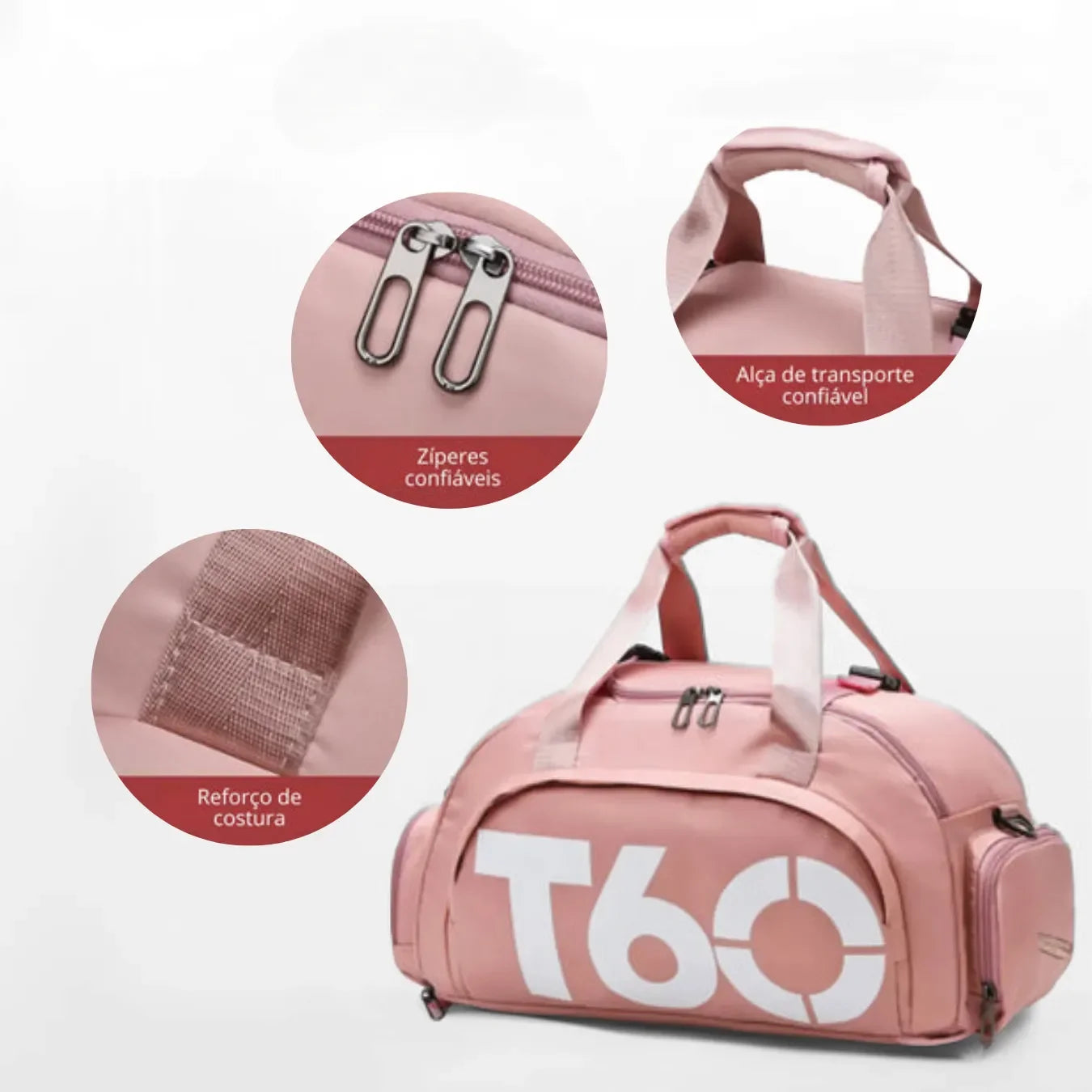 Kit Bolsas de Viagem e Academia Unissex T60 TRAFT + T60 BAG - uniescolhas