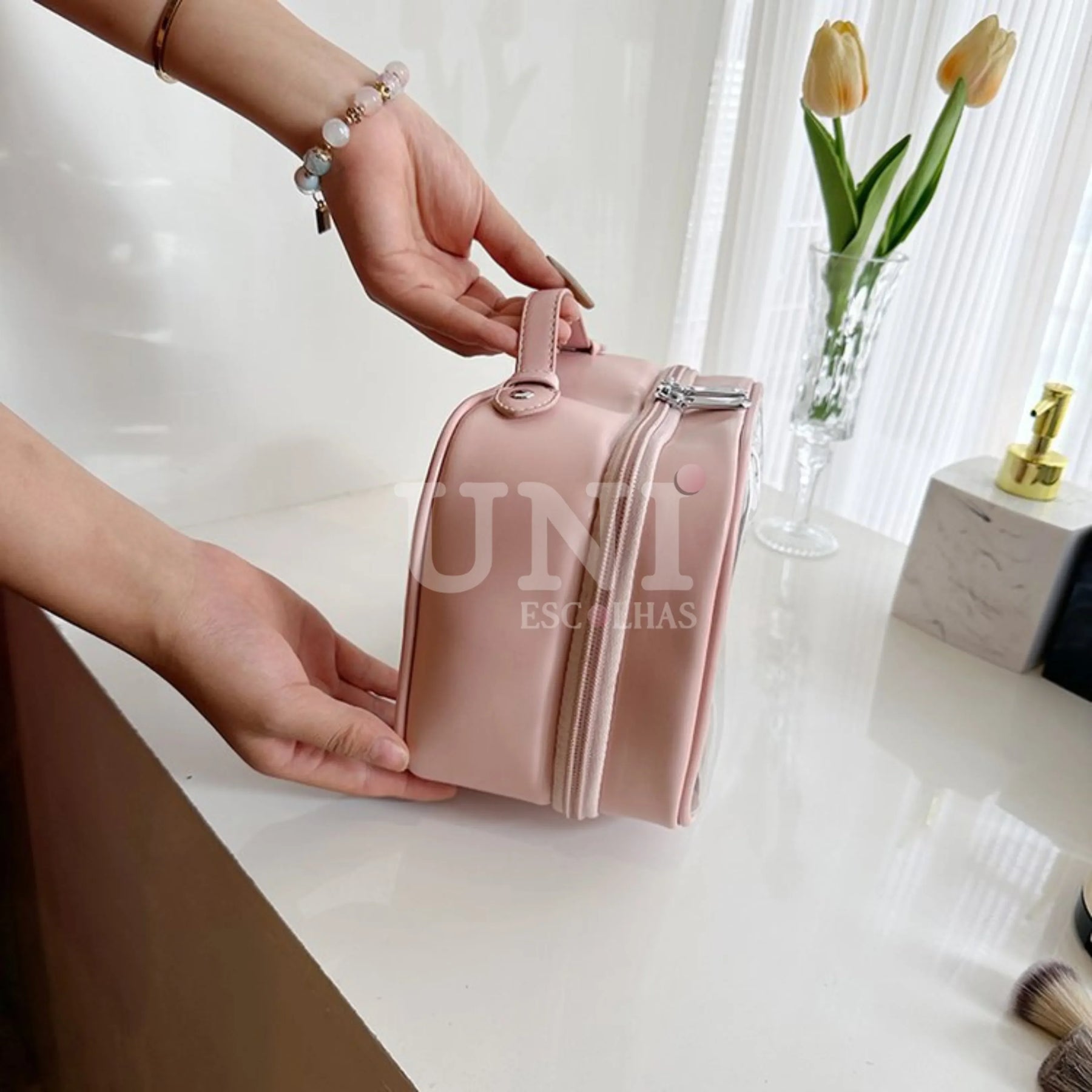 Estojo Compacto de Cosméticos Impermeável para Viagem MiniPak™ - uniescolhas