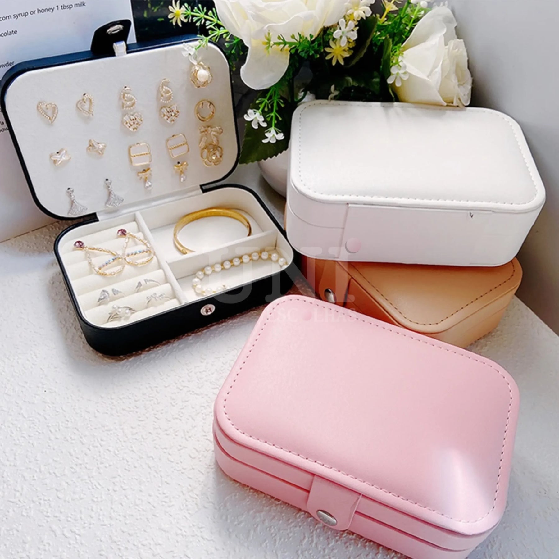 Porta-Joias Compacto e Organizador de Viagem BellaBox® - uniescolhas