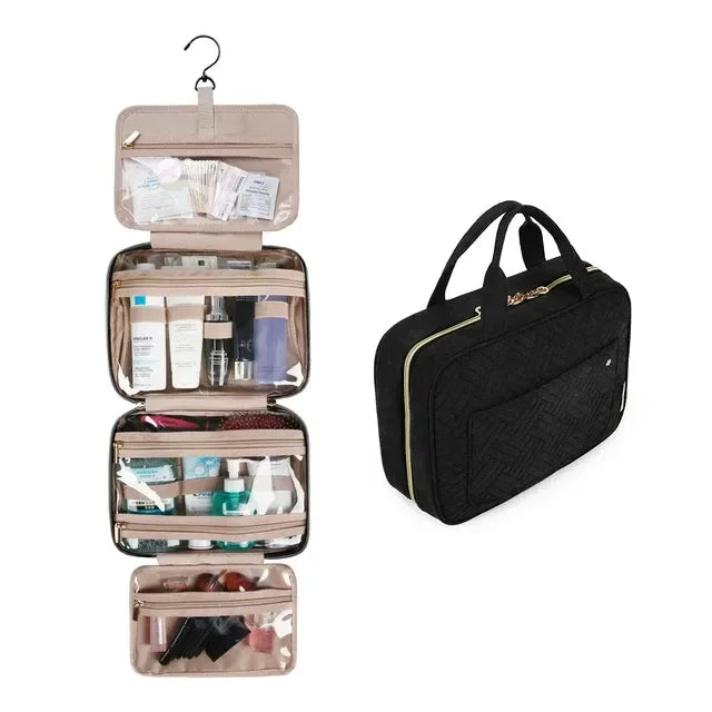 Necessaire Dobrável Compacta com Gancho Metálico BeautyVoyage™ Modelo LITE - uniescolhas