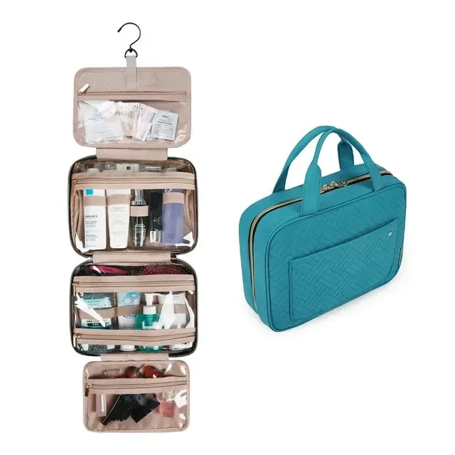 Necessaire Dobrável Compacta com Gancho Metálico BeautyVoyage™ Modelo LITE - uniescolhas