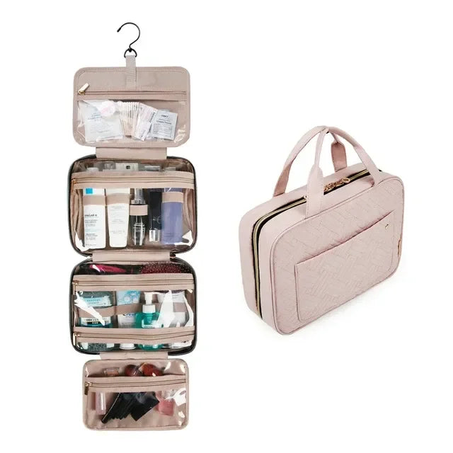 Necessaire Dobrável Compacta com Gancho Metálico BeautyVoyage™ Modelo LITE - uniescolhas