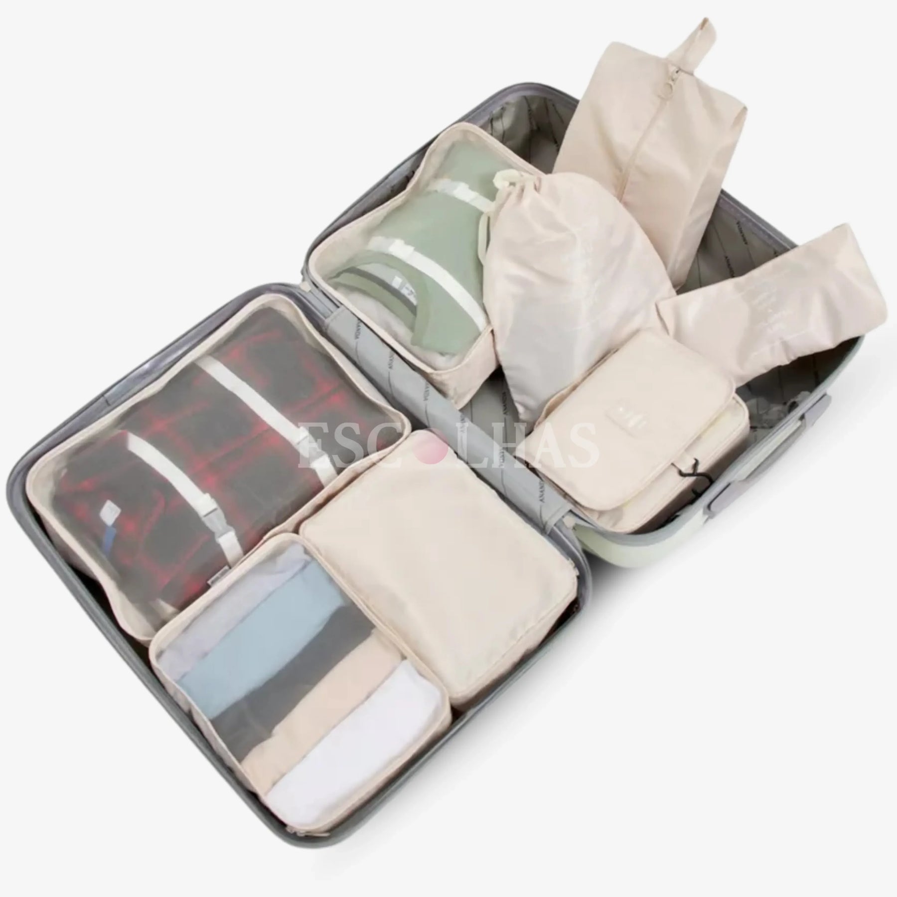 Conjunto Bolsas Organizadoras x10 Impermeáveis VibePack™ - uniescolhas